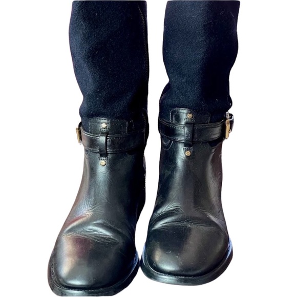 Tory Burch Blaire  Wool & Leather riding boot - Picture 1 of 11